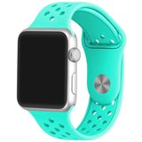 Curea iUni compatibila cu Apple Watch 1/2/3/4/5/6/7, 42mm, Silicon Sport, Light Blue